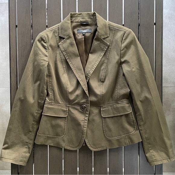 TALBOTS PETITES STRETCH ONE BUTTON BLAZER!! - Picture 4 of 12